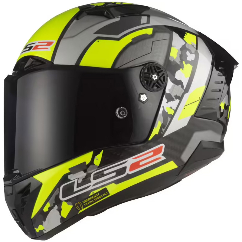 Cască de motociclist LS2 FF805 Thunder Carbon Space galben-gri fluo integrală LS2 FF805 Thunder Carbon Space