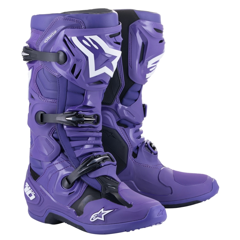 Ghete moto Alpinestars Tech 10 violet-negru-alb