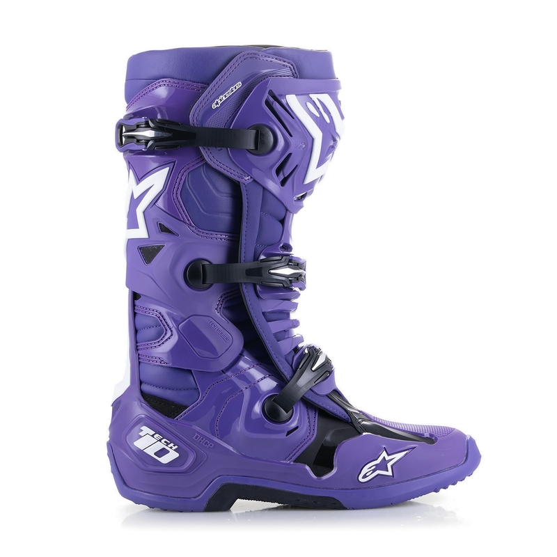 Ghete moto Alpinestars Tech 10 violet-negru-alb