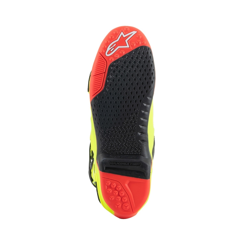 Ghete motociclete Alpinestars Tech 10 galben fluo-negru-roșu fluo