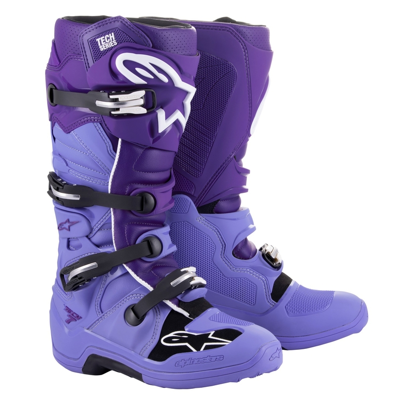 Alpinestars Tech 7 2024 mov-alb-negru-alb-negru cizme de motocicletă