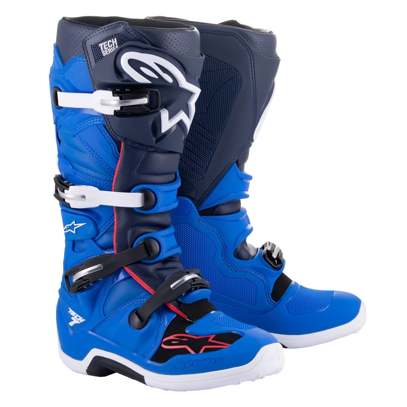 Alpinestars Tech 7 2024 albastru-roșu-alb cizme de motocicletă Tech 7 2024 albastru-roșu-alb