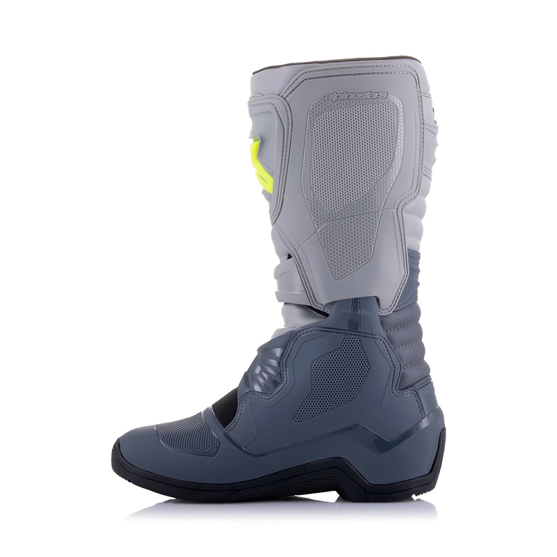 Ghete moto Alpinestars Tech 3 gri deschis-negru-galben fluo