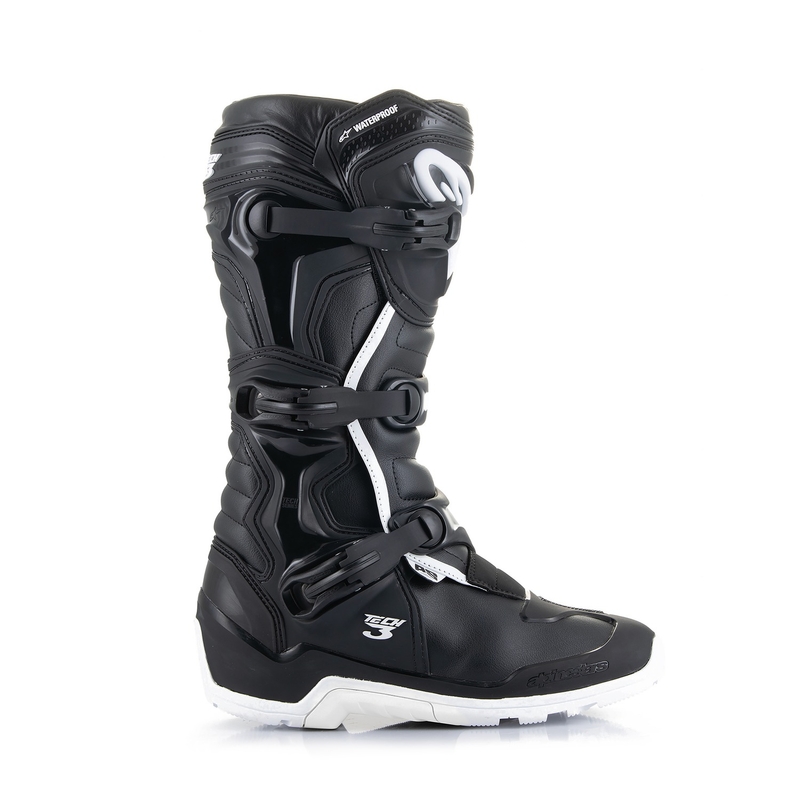 Ghete moto Alpinestars Tech 3 Enduro impermeabile, negru-alb