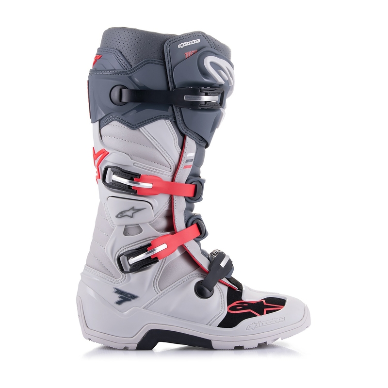 Alpinestars Tech 7 Enduro 2024 cizme de motocicletă gri-fluo-negru