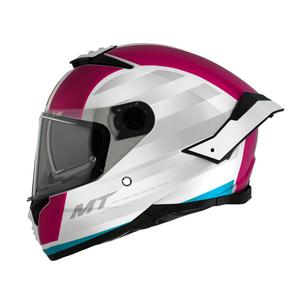 MT THUNDER 4 SV TREADS C8 cască de motocicletă integrală albă și roz