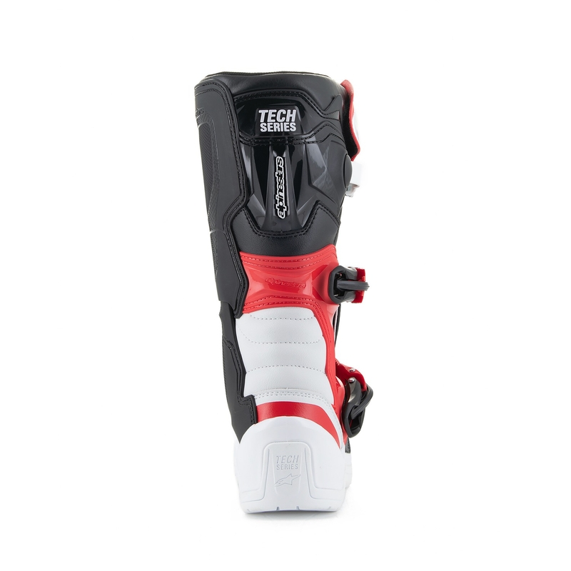 Alpinestars Tech 3S Youth alb-negru-roșu pentru copii Cizme de motocicletă pentru copii