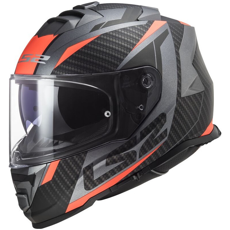Cască de motociclist LS2 FF800 Storm II Racer titan-portocaliu integrală LS2 FF800 Storm II Racer