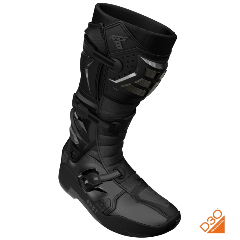 Shot Race 8 Chrome negru negru cizme de motocicletă