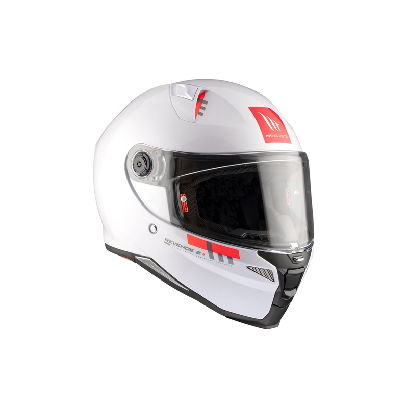 MT REVENGE 2 S SOLID A0 cască de motocicletă integrală alb lucios