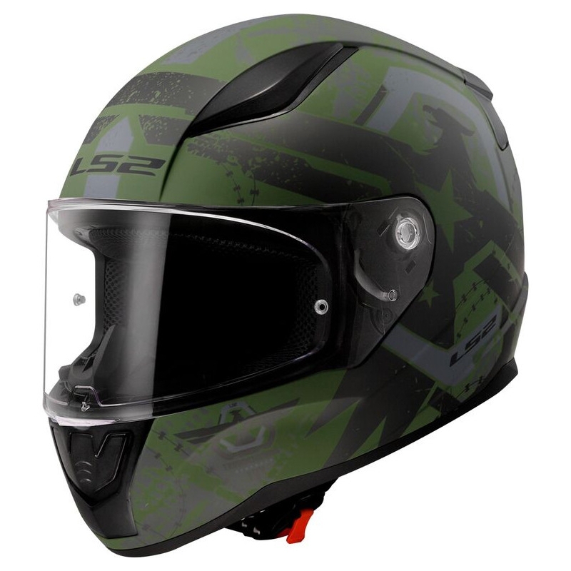 Cască integrală pentru motociclete LS2 FF353 RAPID II Thunderbirds verde mată