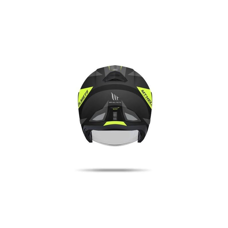 Cască de motocicletă Open MT Thunder SV Jet Wing negru mat-fluo galben výprodej lichidare