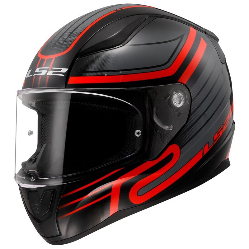 Cască integrală pentru motociclete LS2 FF353 RAPID II Circuit negru-roșu lucios