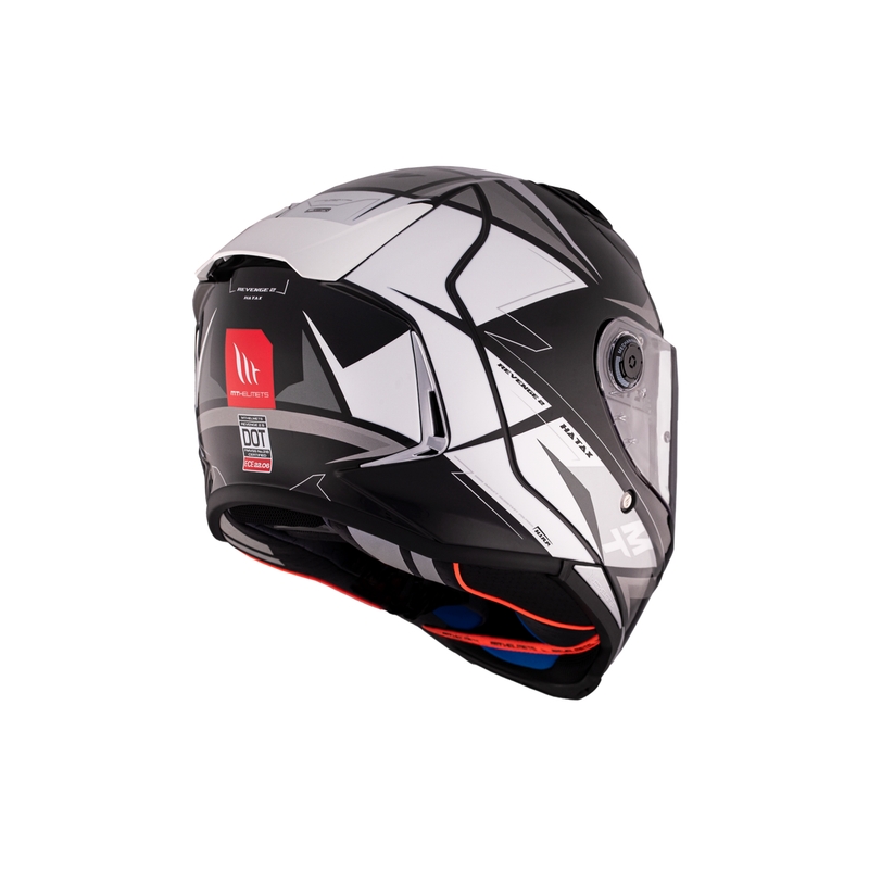 MT REVENGE 2 S HATAX B2 negru-gri-alb cască de motocicletă integrală MT REVENGE 2 S HATAX B2 negru-gri-alb