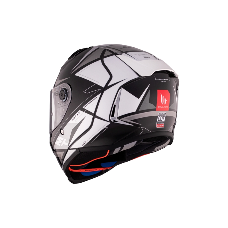 MT REVENGE 2 S HATAX B2 negru-gri-alb cască de motocicletă integrală MT REVENGE 2 S HATAX B2 negru-gri-alb