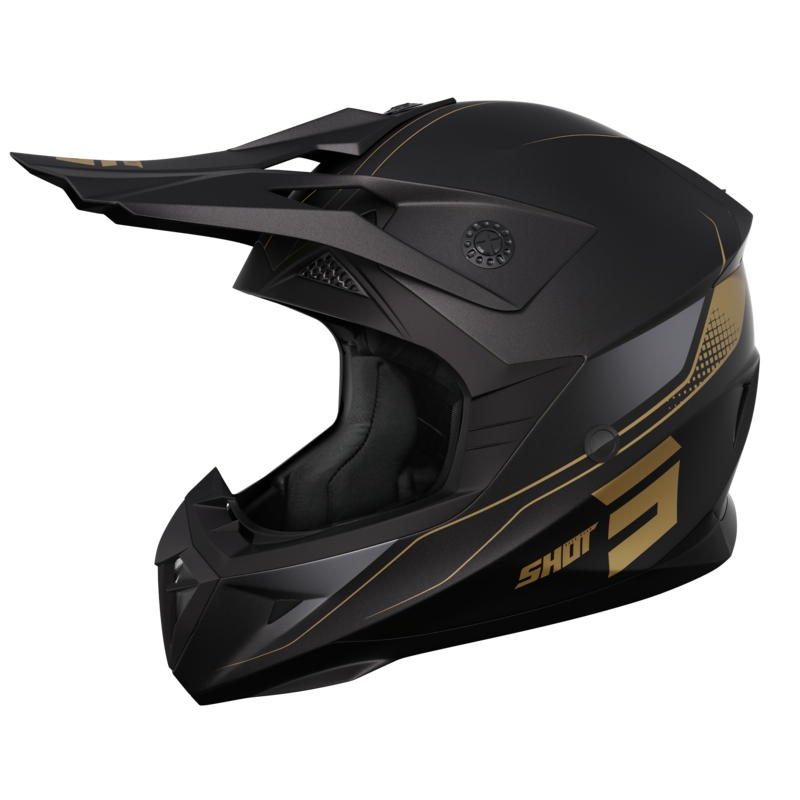 Shot Pulse Edge casca de motocros aur mat lichidare