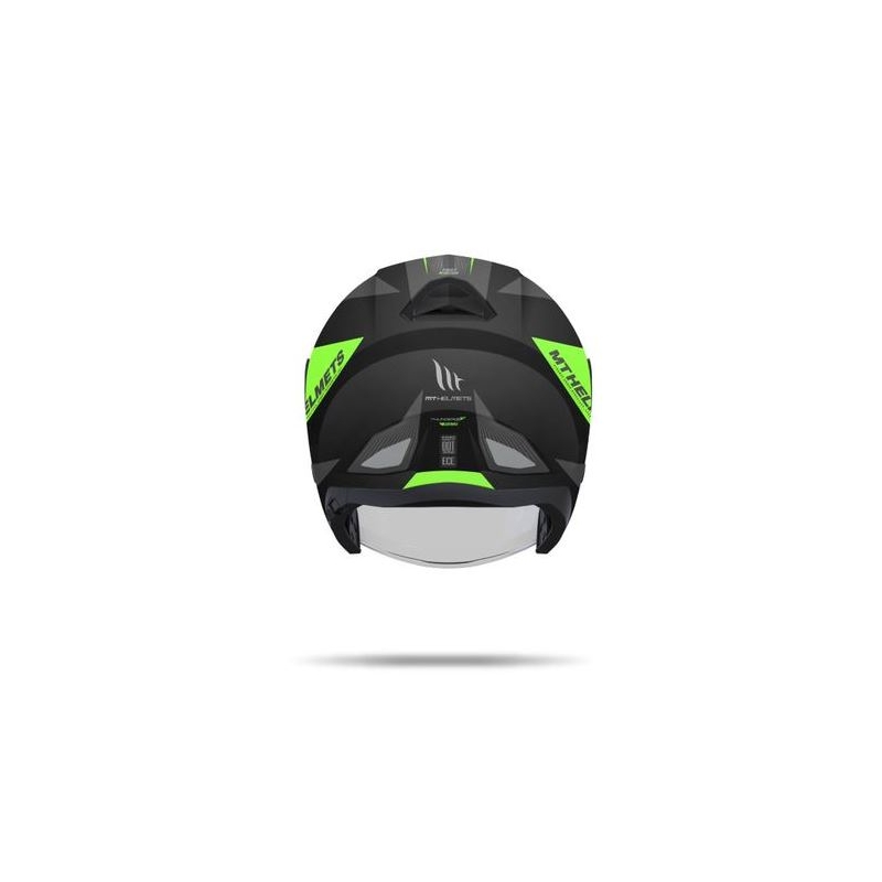 Cască de motocicletă deschisă MT Thunder SV Jet Wing negru mat-fluo verde
