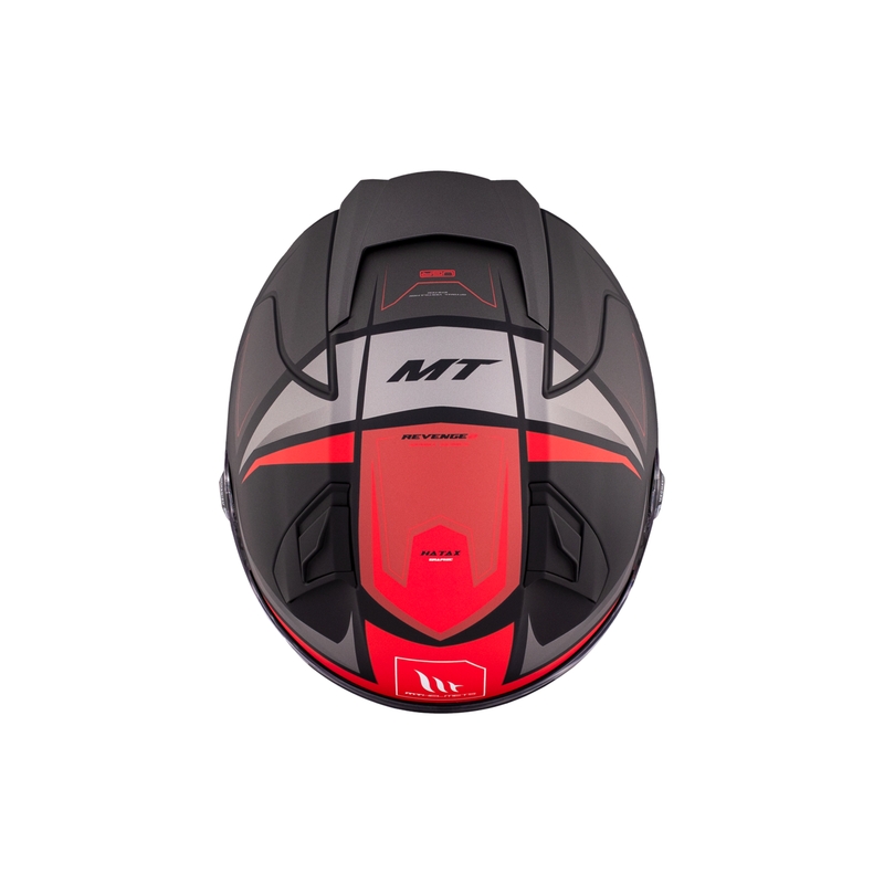 MT REVENGE 2 S HATAX B5 negru-gri-alb cască de motocicletă integrală MT REVENGE 2 S HATAX B5 negru-gri-alb