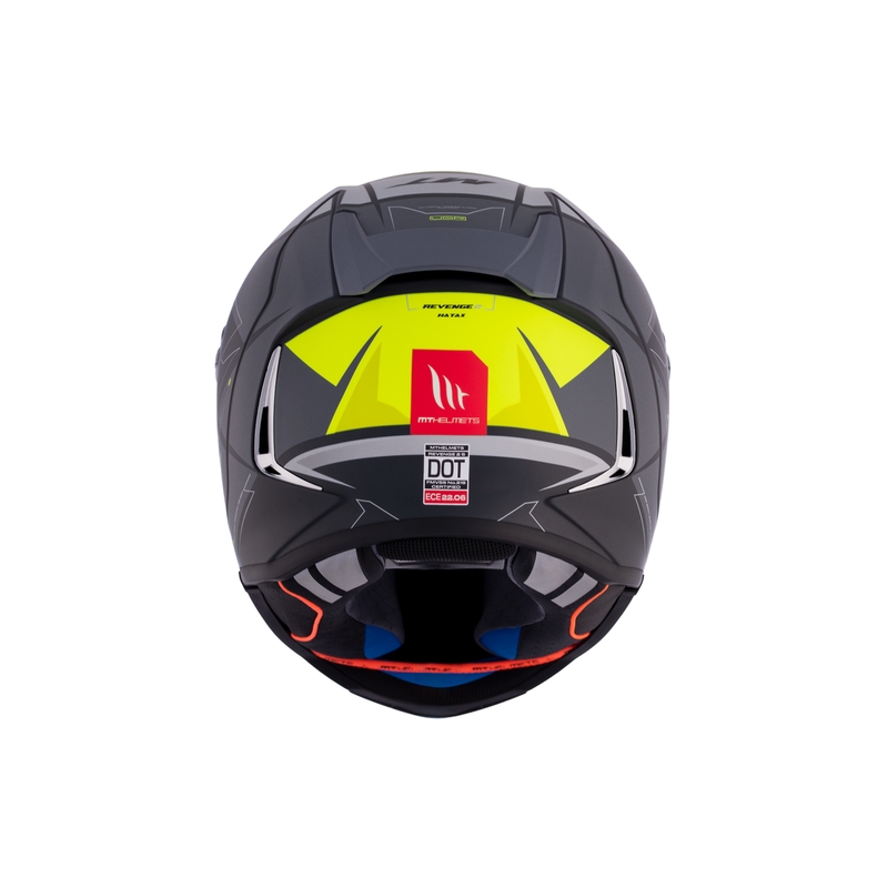 MT REVENGE 2 S HATAX C3 negru-gri-galben cască de motocicletă integrală MT REVENGE 2 S HATAX C3 negru-gri-galben