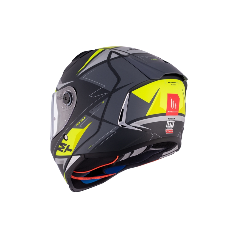 MT REVENGE 2 S HATAX C3 negru-gri-galben cască de motocicletă integrală MT REVENGE 2 S HATAX C3 negru-gri-galben