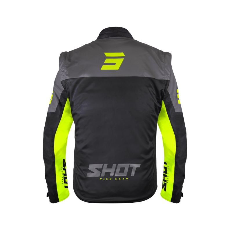 Jachetă Softshell Shot Softshell Lite negru-galben-fluo