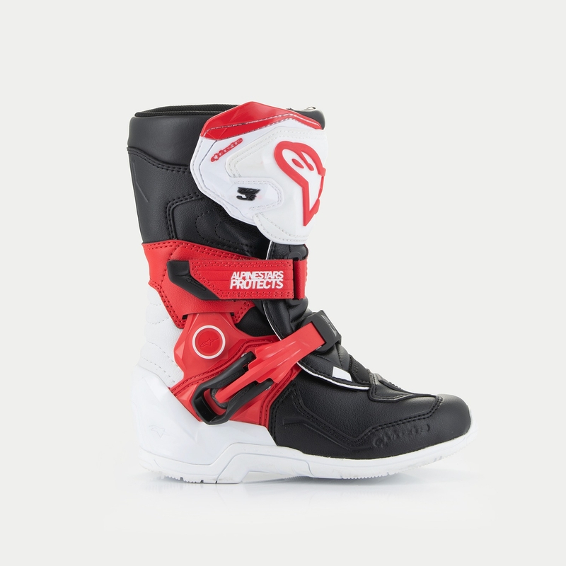 Ghete Motociclete Alpinestars Tech 3S Copii Negru-Alb-Roșu