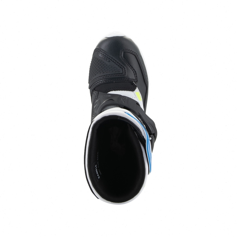 Ghete Motociclete Alpinestars Tech 3S Copii Alb-Negru-Albastru