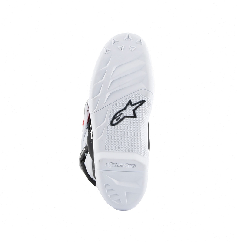 Ghete motocross Alpinestars Tech 7 S pentru copii, alb-negru-roșu-albastru-violet