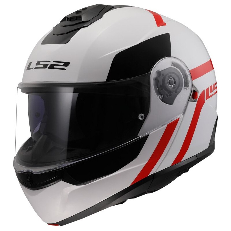 Cască de protecție LS2 FF908 FF908 Strobe II Autox alb-roșu