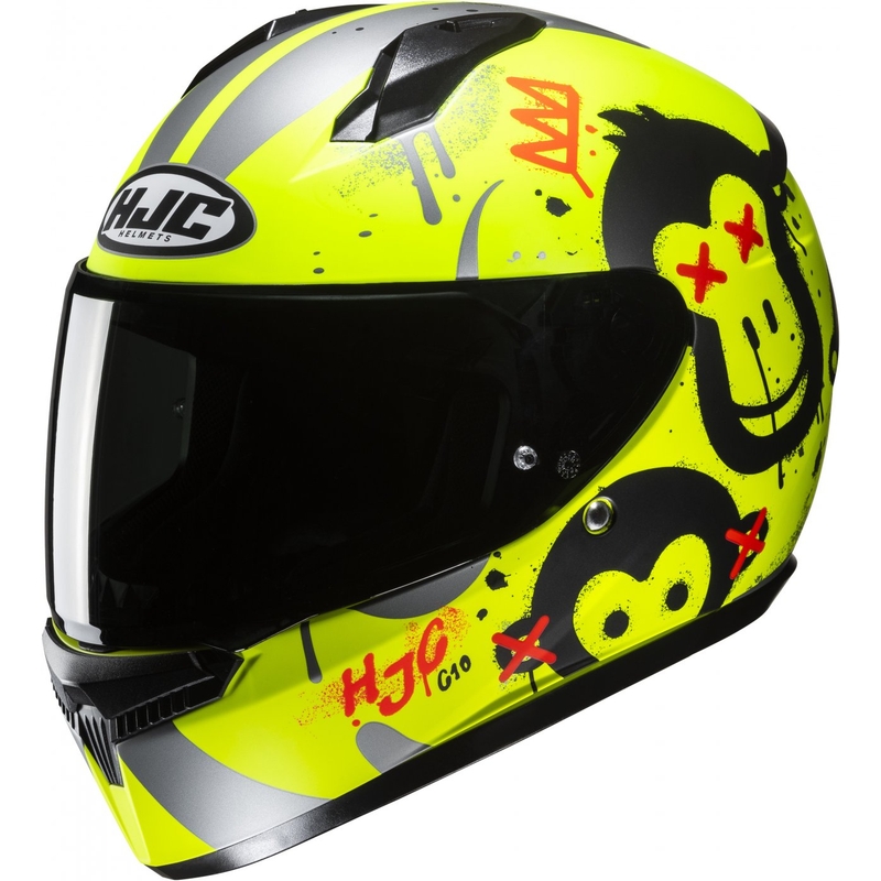Cască integrală pentru copii HJC C10 Geti MC3HSF galben fluo