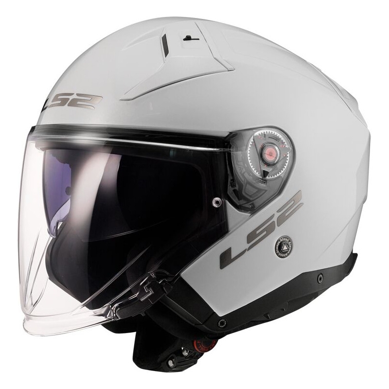Cască de motocicletă deschisă LS2 OF603 Infinity II Solid White