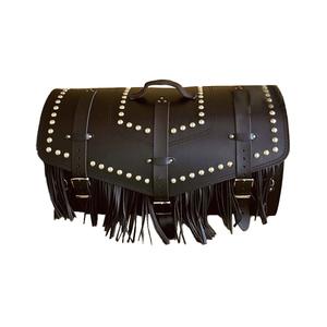 Geantă din piele cu încuietoare RSA K182 negru cu franjuri 57 l