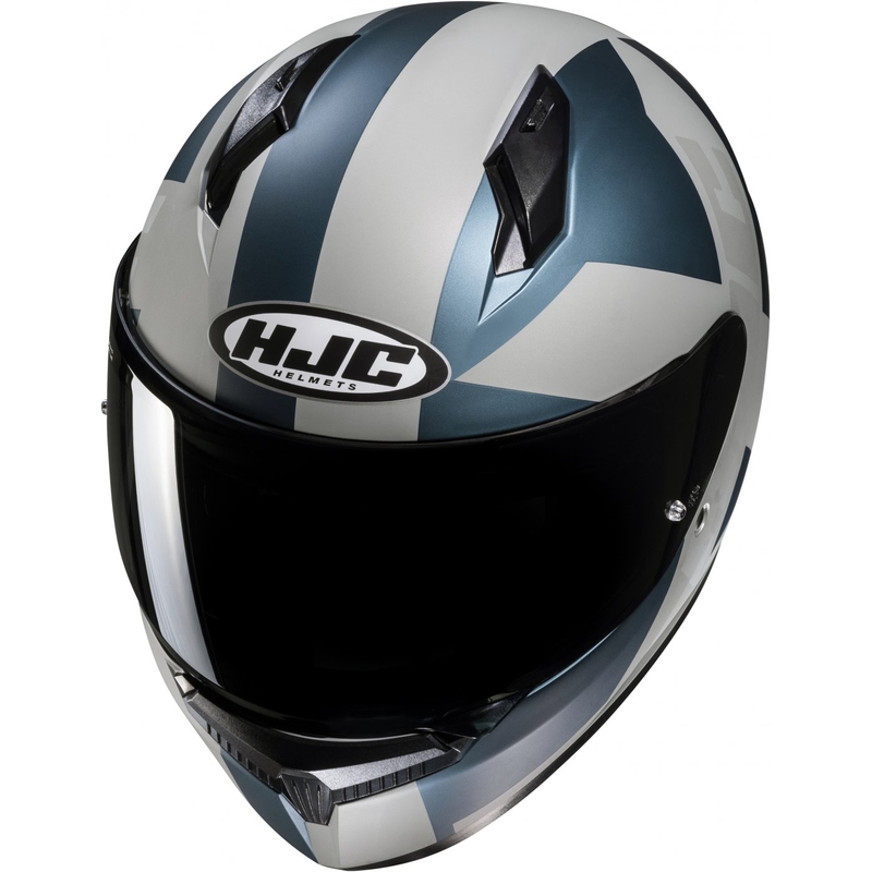 Cască integrală pentru motociclete HJC C10 Tez MC2SF gri-albastru