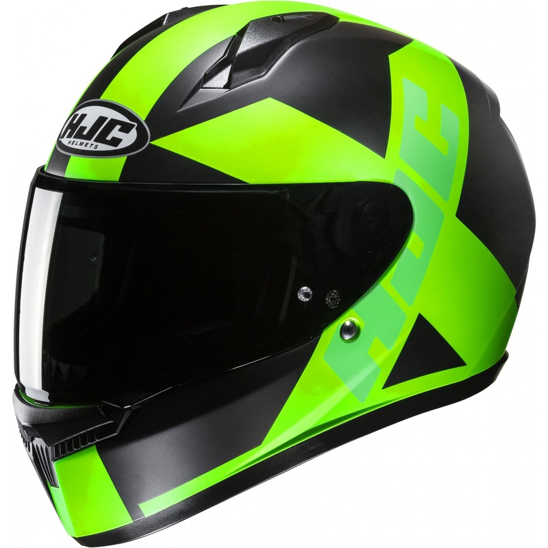 Cască integrală de motocicletă HJC C10 Tez MC4HSF negru-verde-fluo
