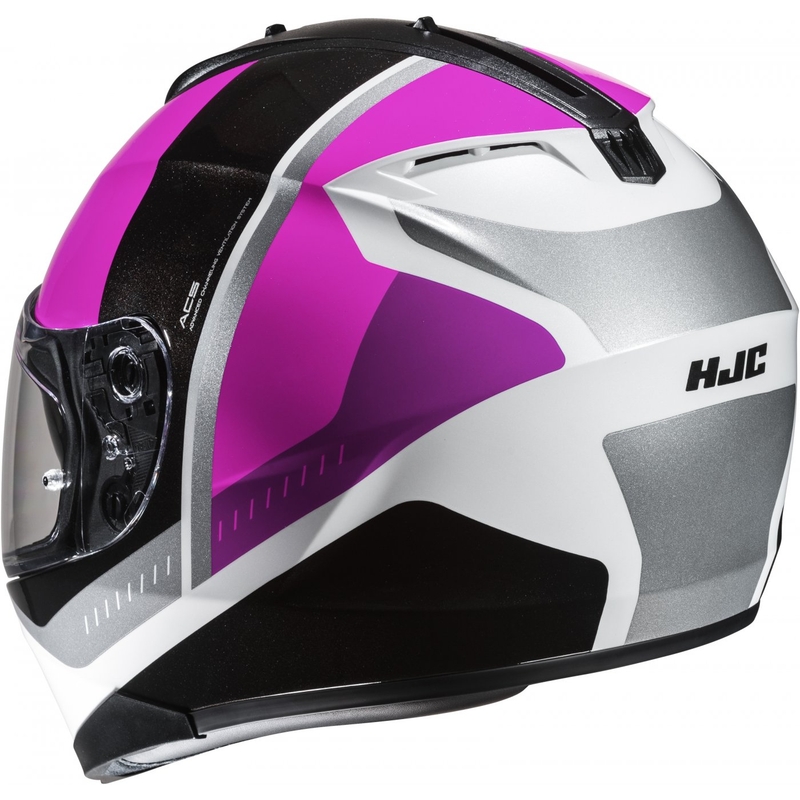 Cască integrală pentru motociclete HJC C70N Alia MC8 negru-alb-roz