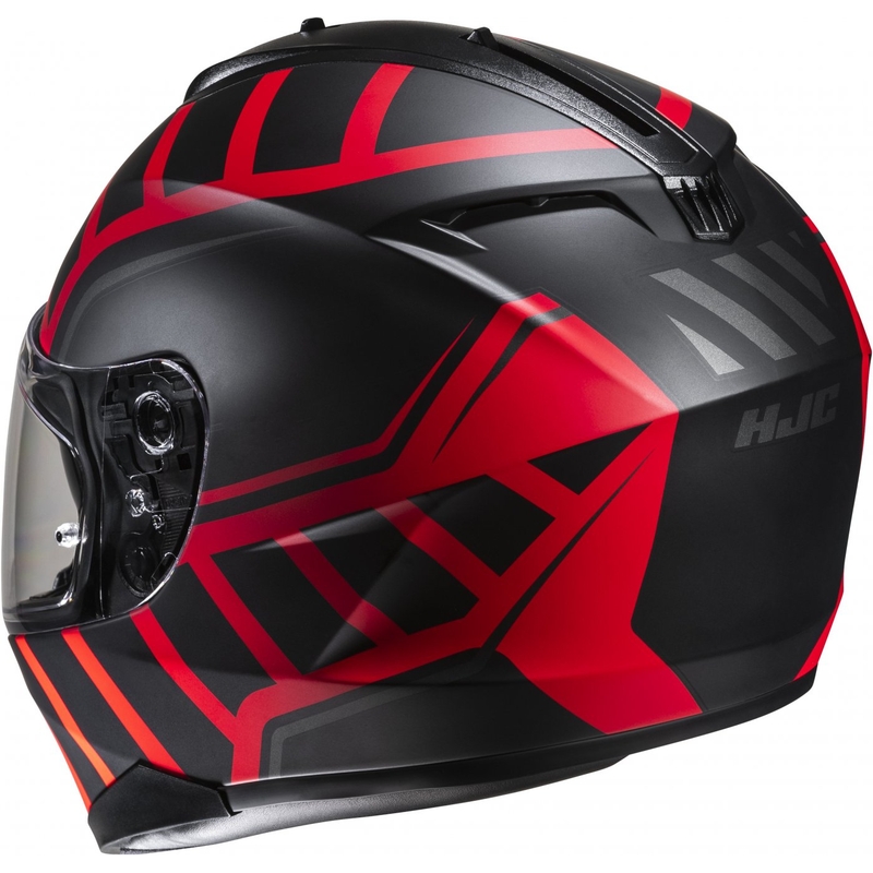 Cască integrală de motocicletă HJC cască C70N Holt MC1SF negru-roșu