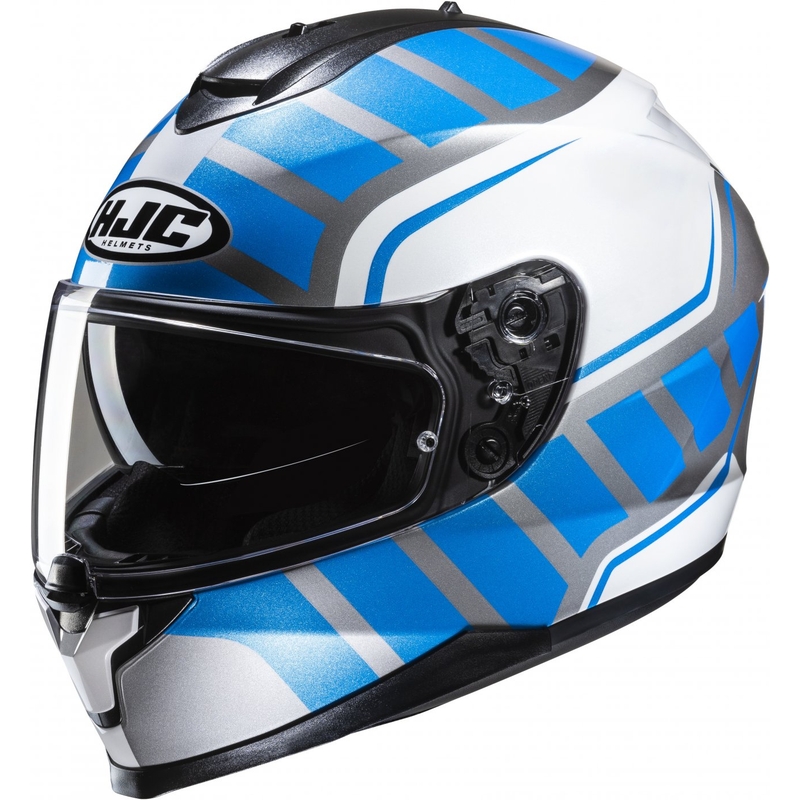 Cască integrală de motocicletă HJC cască HJC C70N Holt MC2 alb-gri-albastru
