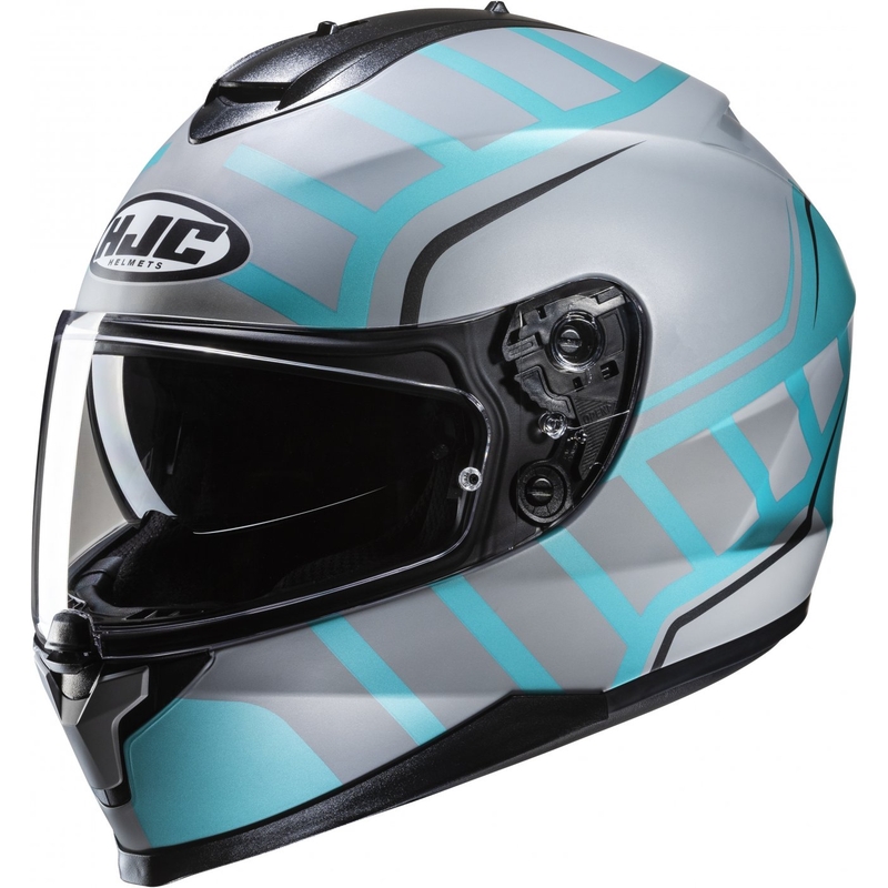 Cască integrală pentru motociclete HJC C70N Holt MC4SF gri-turcoaz
