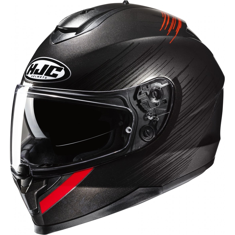 Cască integrală pentru motociclete HJC C70N Sway MC1 roșu-negru