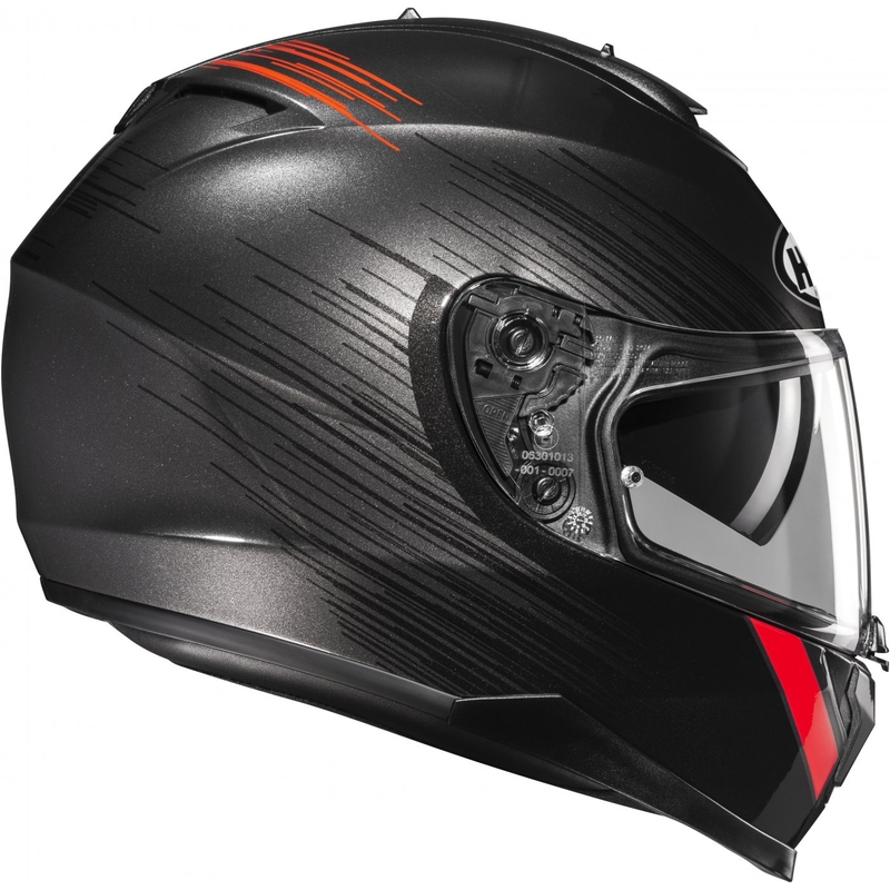 Cască integrală pentru motociclete HJC C70N Sway MC1 roșu-negru
