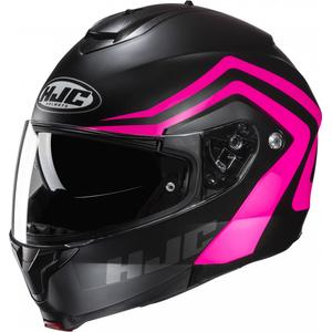 Cască de motociclist HJC C91N Nepos MC8SF cu clapetă HJC Nepos MC8SF negru și roz