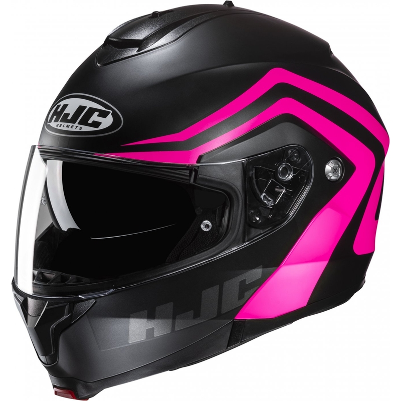 Cască de motocicletă pliabilă HJC C91N Nepos MC8SF negru-roz
