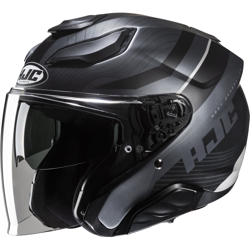 Cască de motocicletă deschisă HJC F31 Naby MC5SF gri-negru