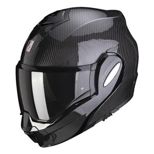 Cască de protecție Scorpion EXO-TECH EVO Carbon negru lucios cu vârful lucios - II. calitate
