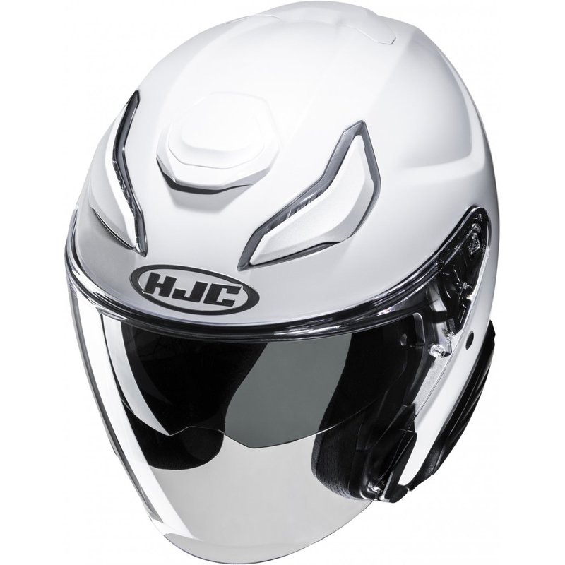 Cască de motocicletă deschisă HJC F31 Solid pearl white