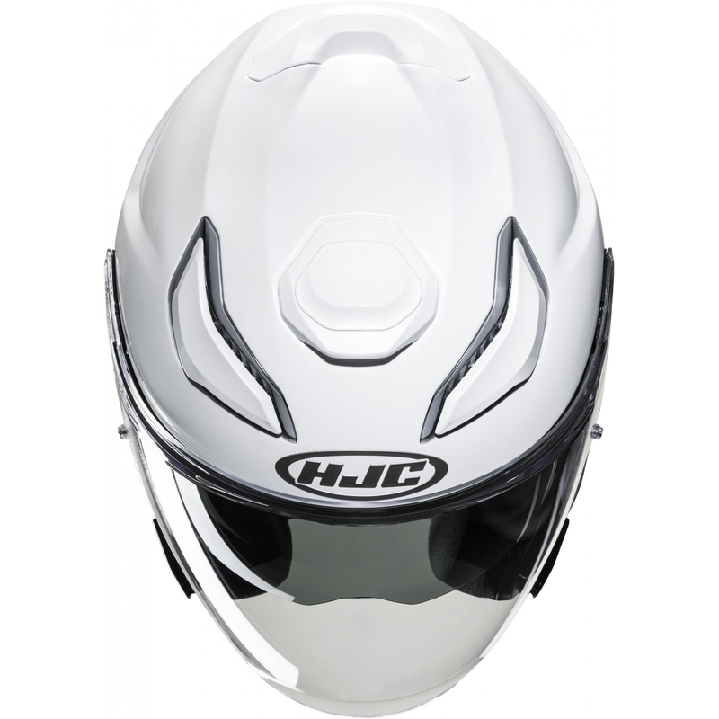 Cască de motocicletă deschisă HJC F31 Solid pearl white