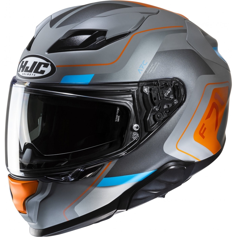 Casca moto integrala HJC F71 Arcan MC27SF gri-albastru-portocaliu