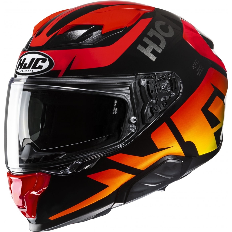 Casca integrala de motocicleta HJC F71 Bard MC1 negru-rosu-portocaliu