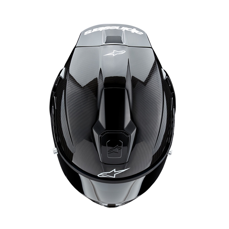 Cască integrală pentru motocicletă Alpinestars Supertech R-10 Solid negru carbon
