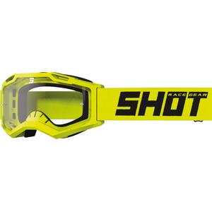 Ochelari de motocross pentru copii Shot Rocket Kid 2.0 galben fluo (plexi transparent)